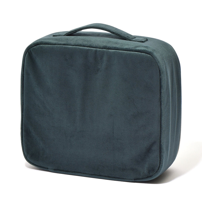 Velour Ribbon Makeup Bag Green
