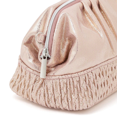Shiny Foil Wire Pouch Pink