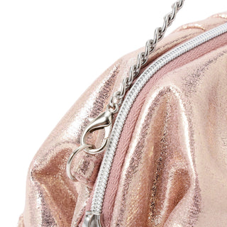 Shiny Foil Wire Pouch Pink