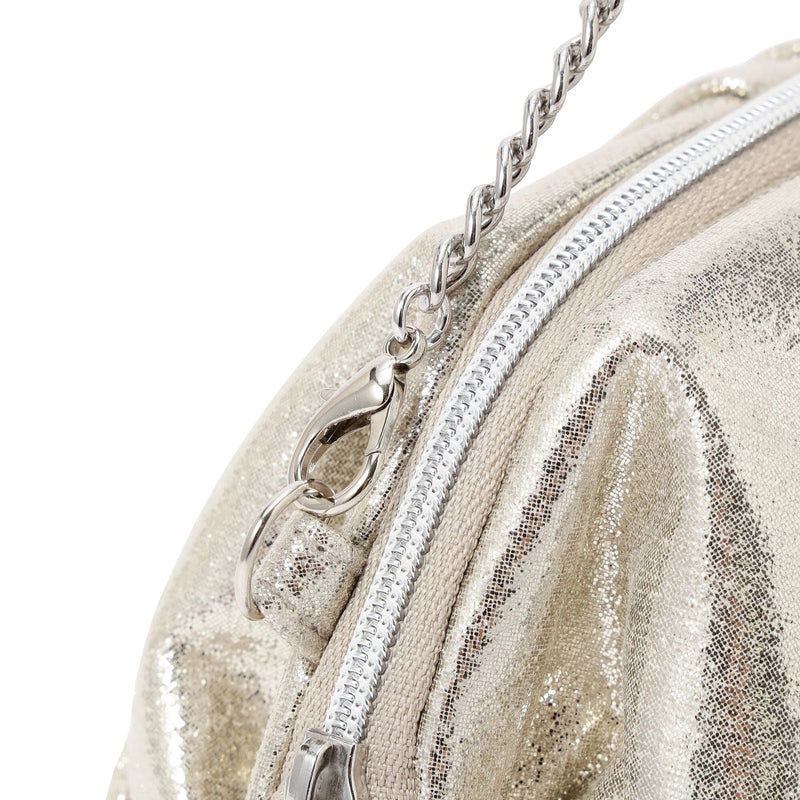 Shiny Foil Wire Pouch Silver