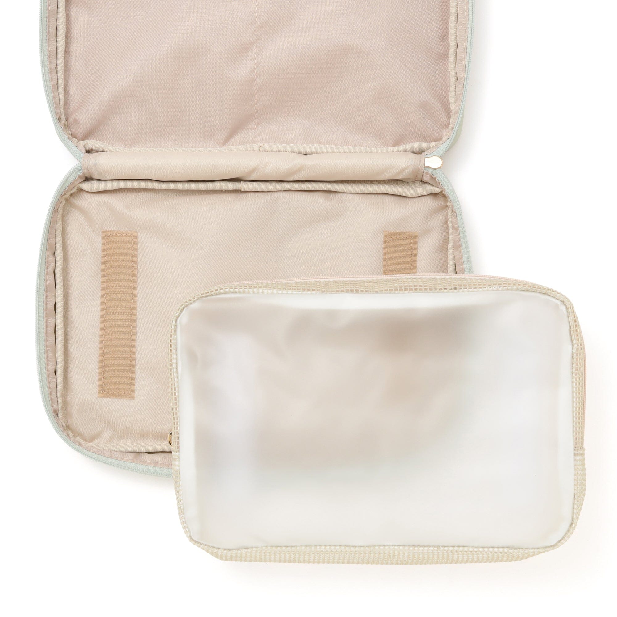 Bicolor Hanging Pouch Large Mint x Ivory