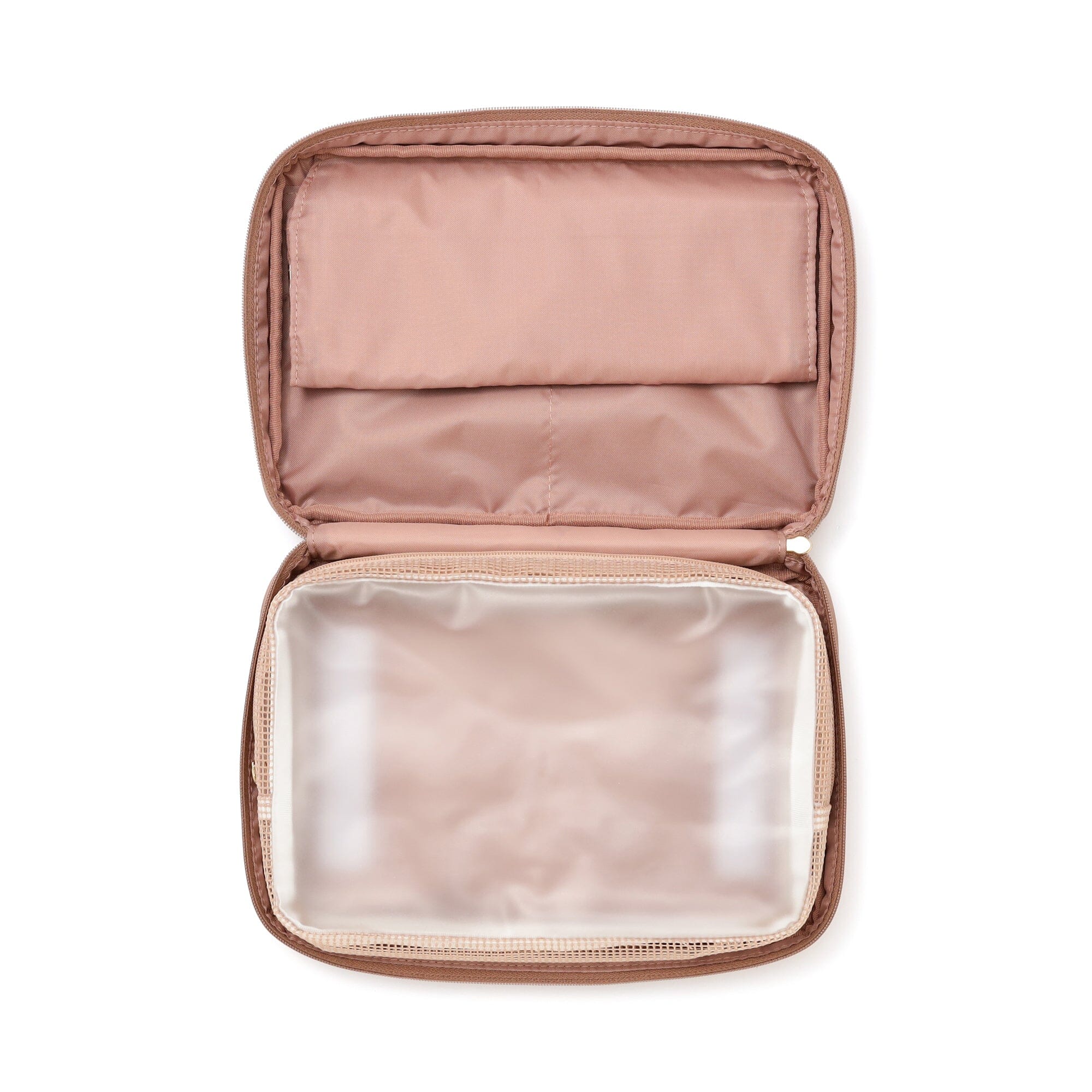 Bicolor Hanging Pouch Large Pink x Brown