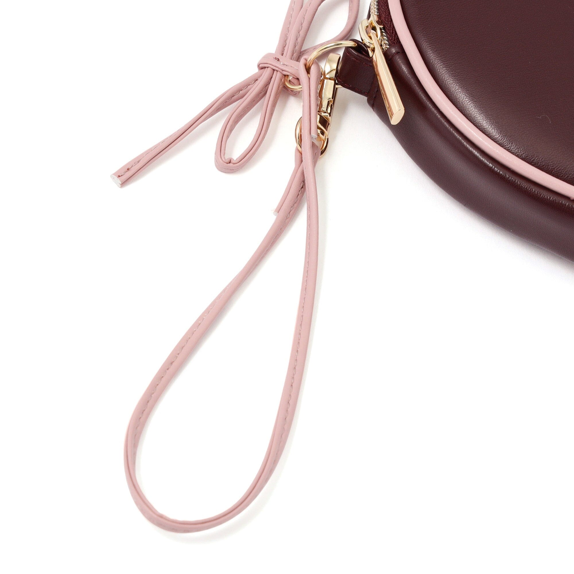 Heart Shaped Mini Pouch Brown