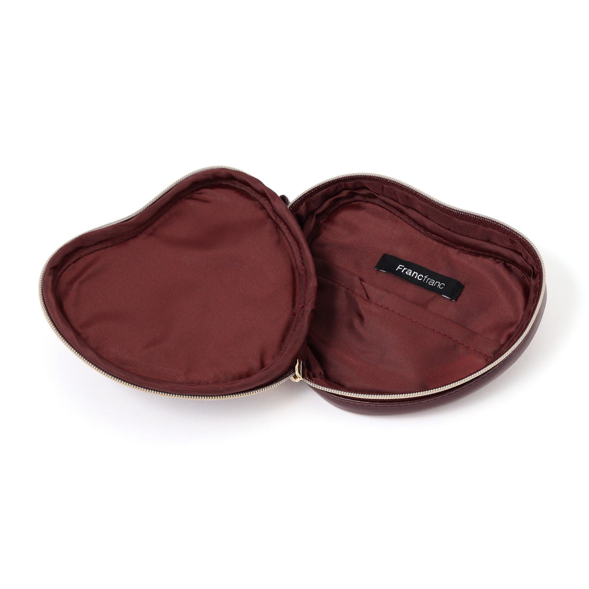 Heart Shaped Mini Pouch Brown