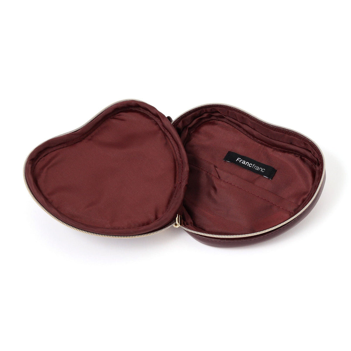 Heart Shaped Mini Pouch Brown