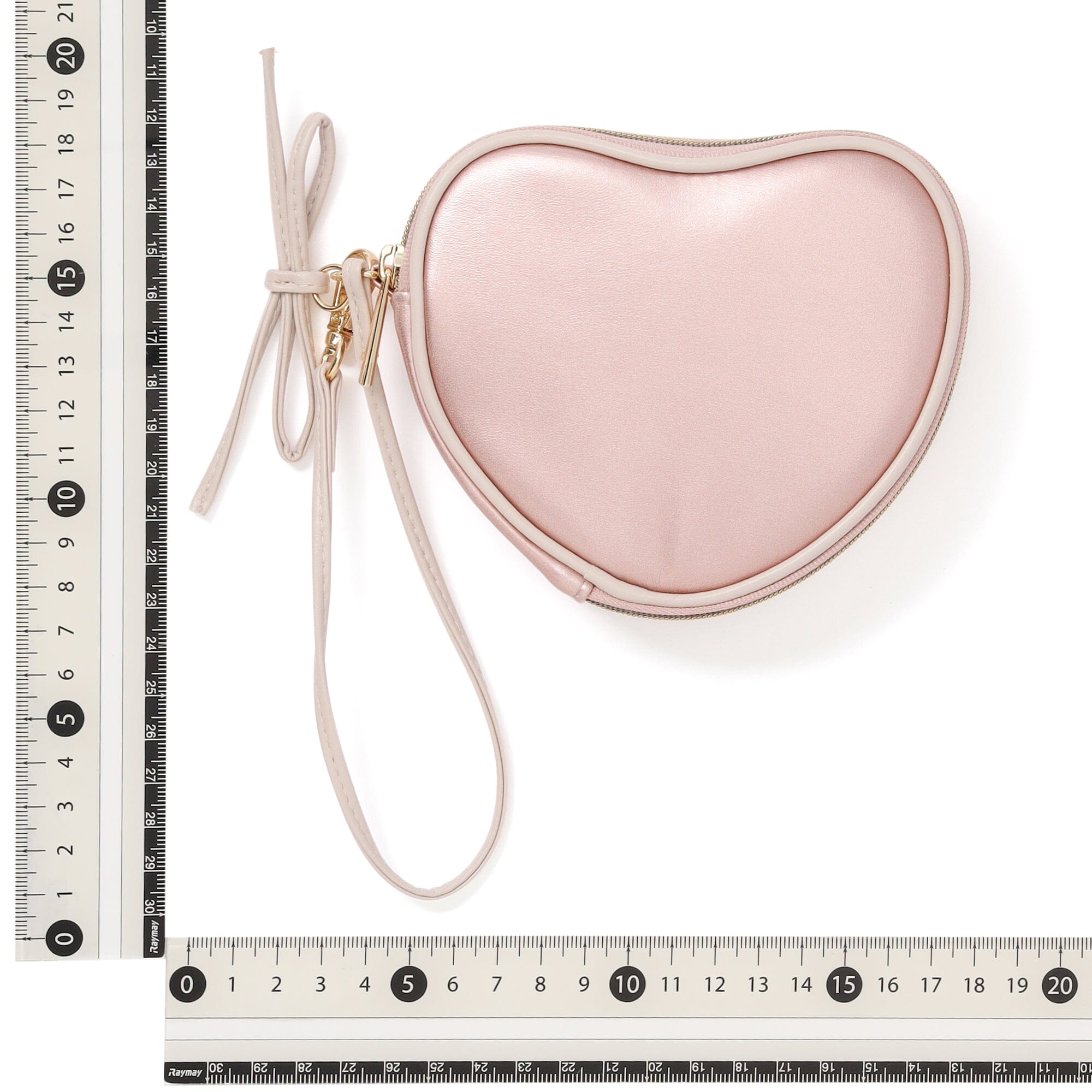 Heart Shaped Mini Pouch In Light Pink