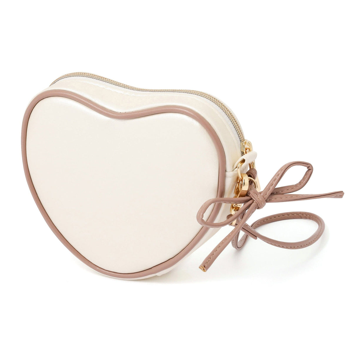 Heart Shaped Mini Pouch Ivory