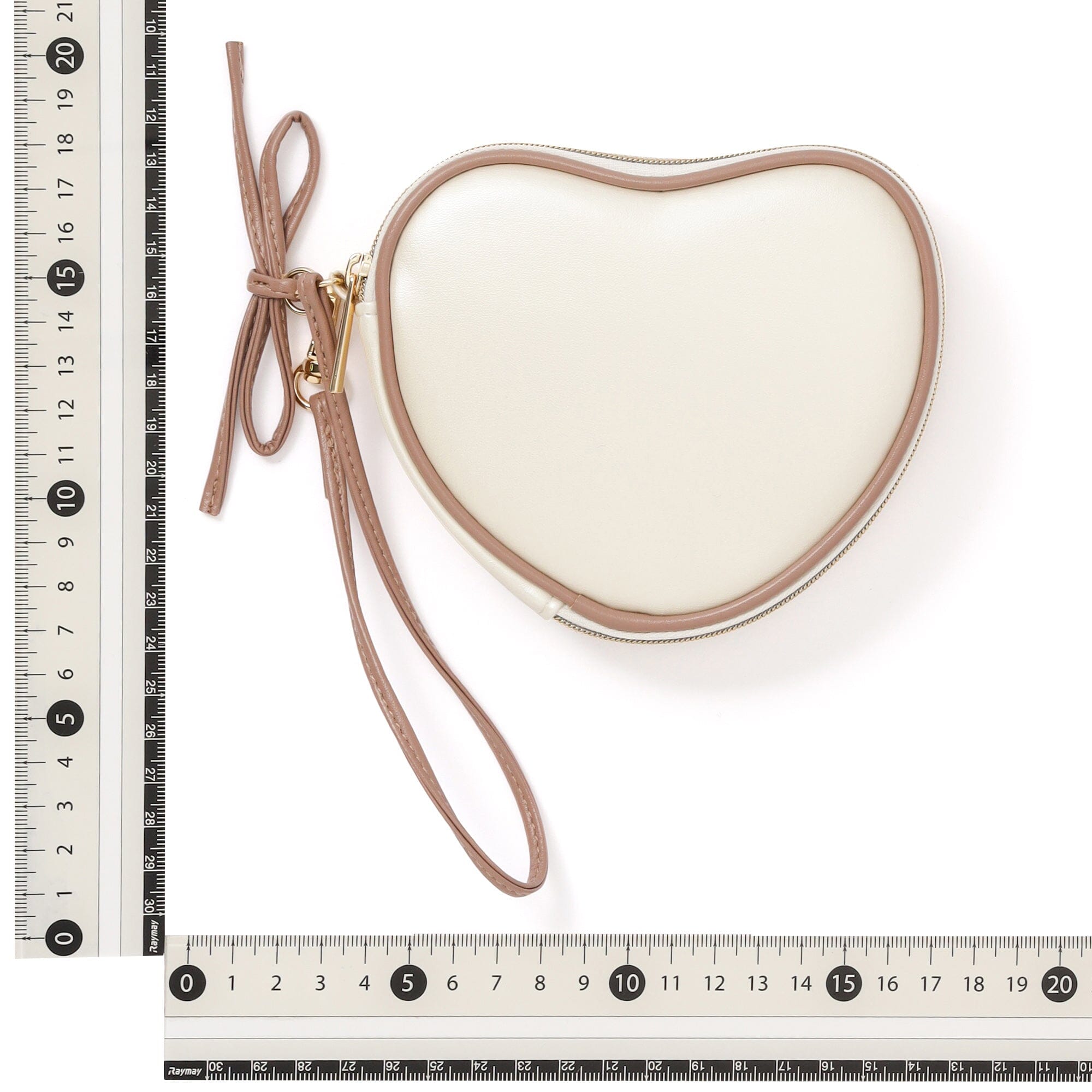 Heart Shaped Mini Pouch Ivory
