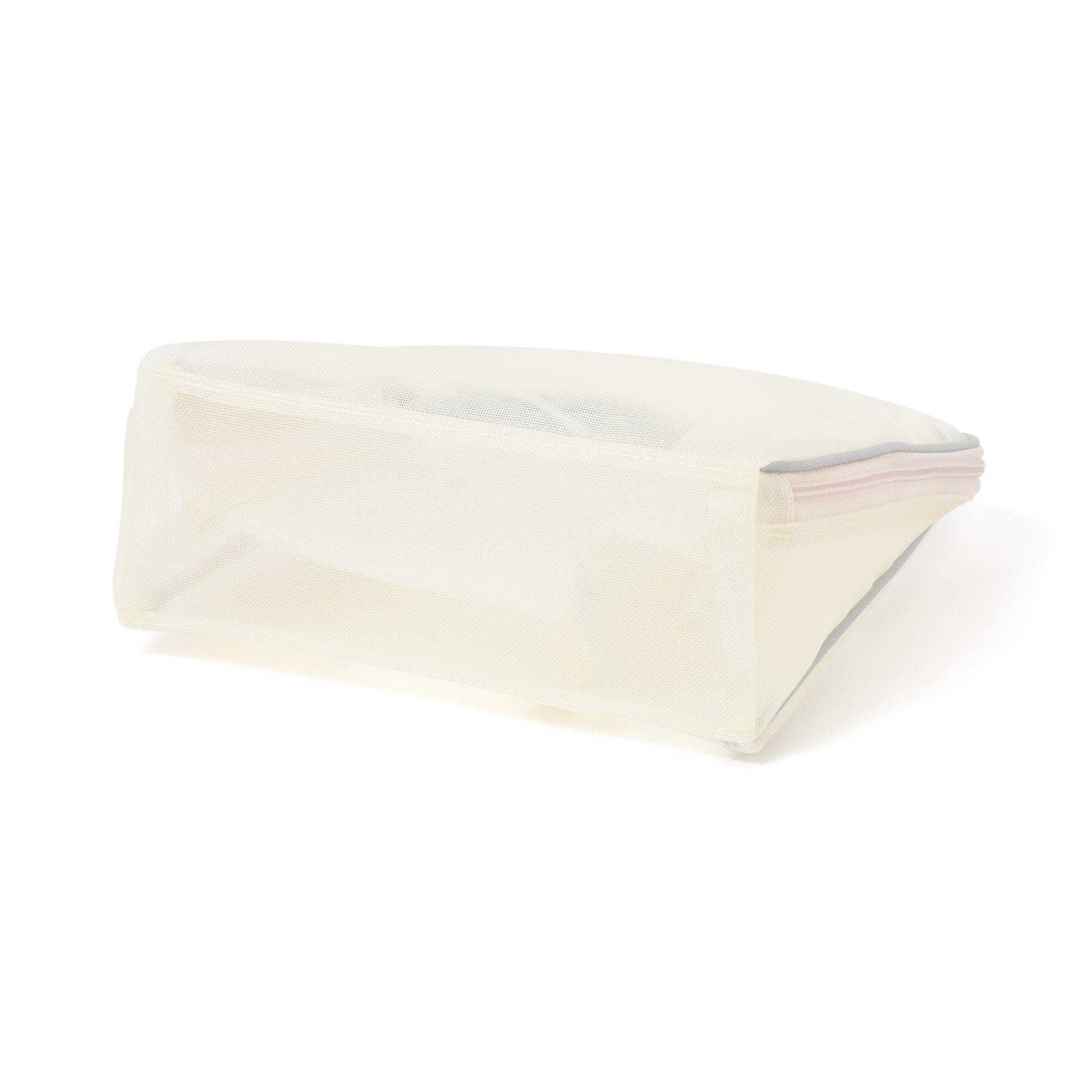 Bicolor Satin Mesh Tool Stand Pouch Mint X Ivory