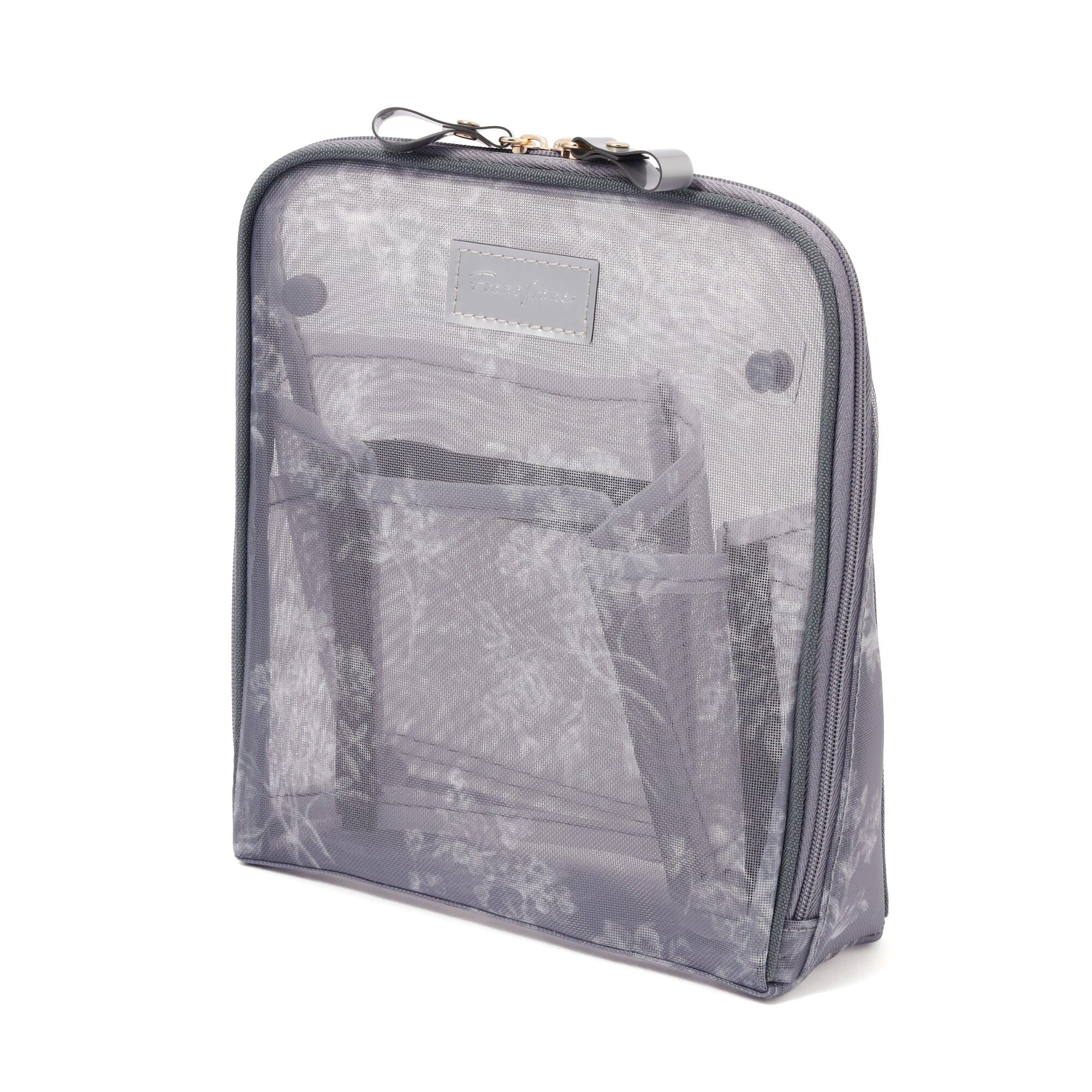 Classic Flower Mesh Tool Stand Pouch Dark Gray