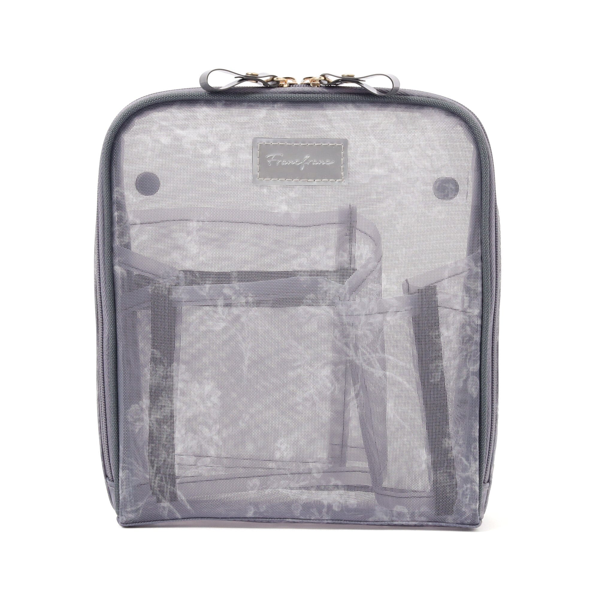 Classic Flower Mesh Tool Stand Pouch Dark Gray