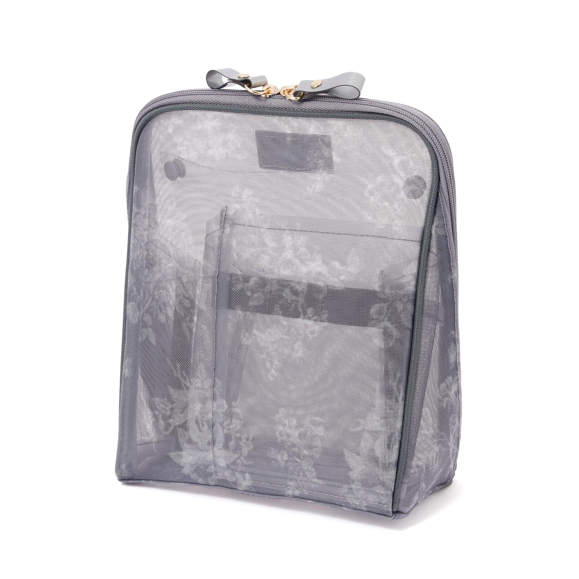 Classic Flower Mesh Tool Stand Pouch Dark Gray