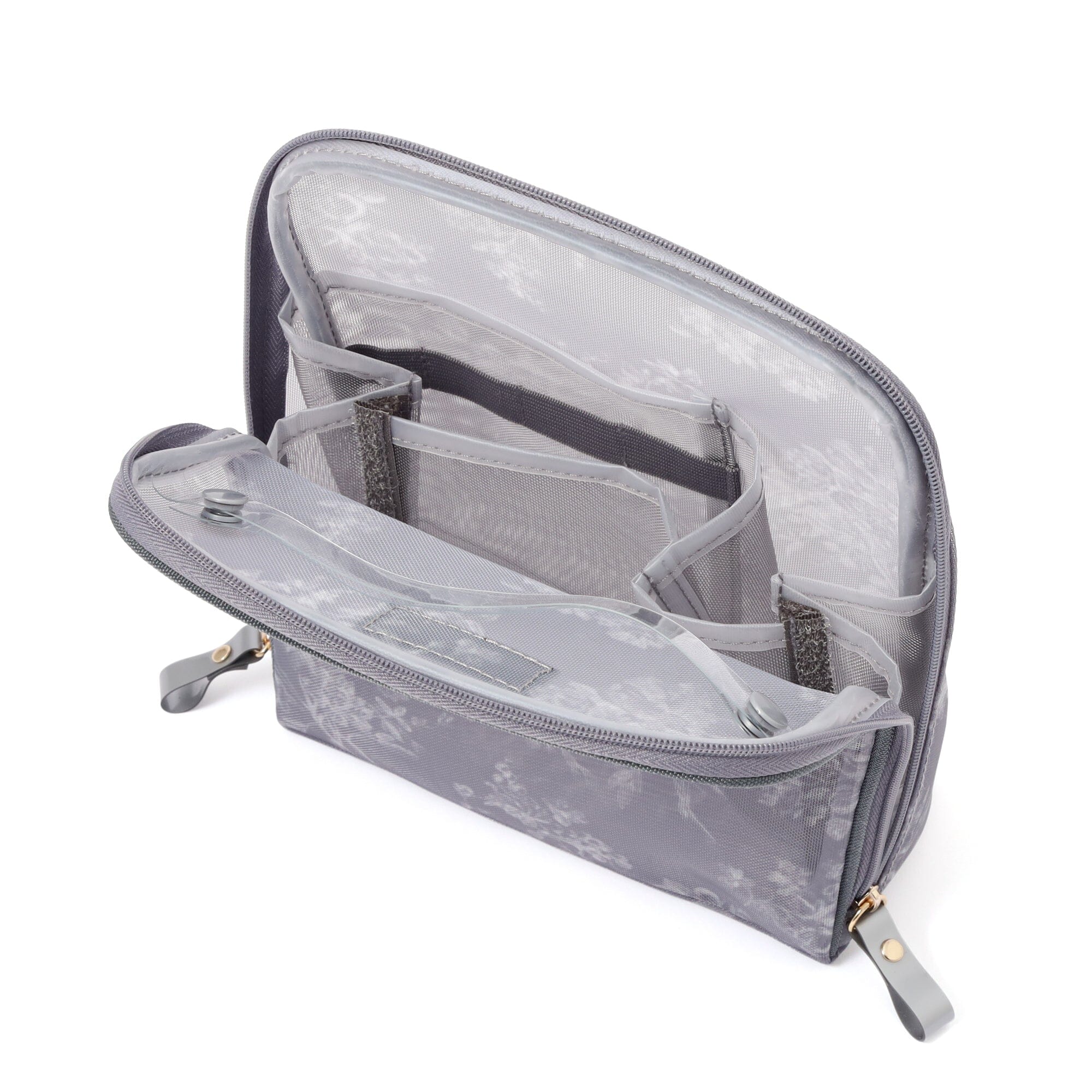 Classic Flower Mesh Tool Stand Pouch Dark Gray