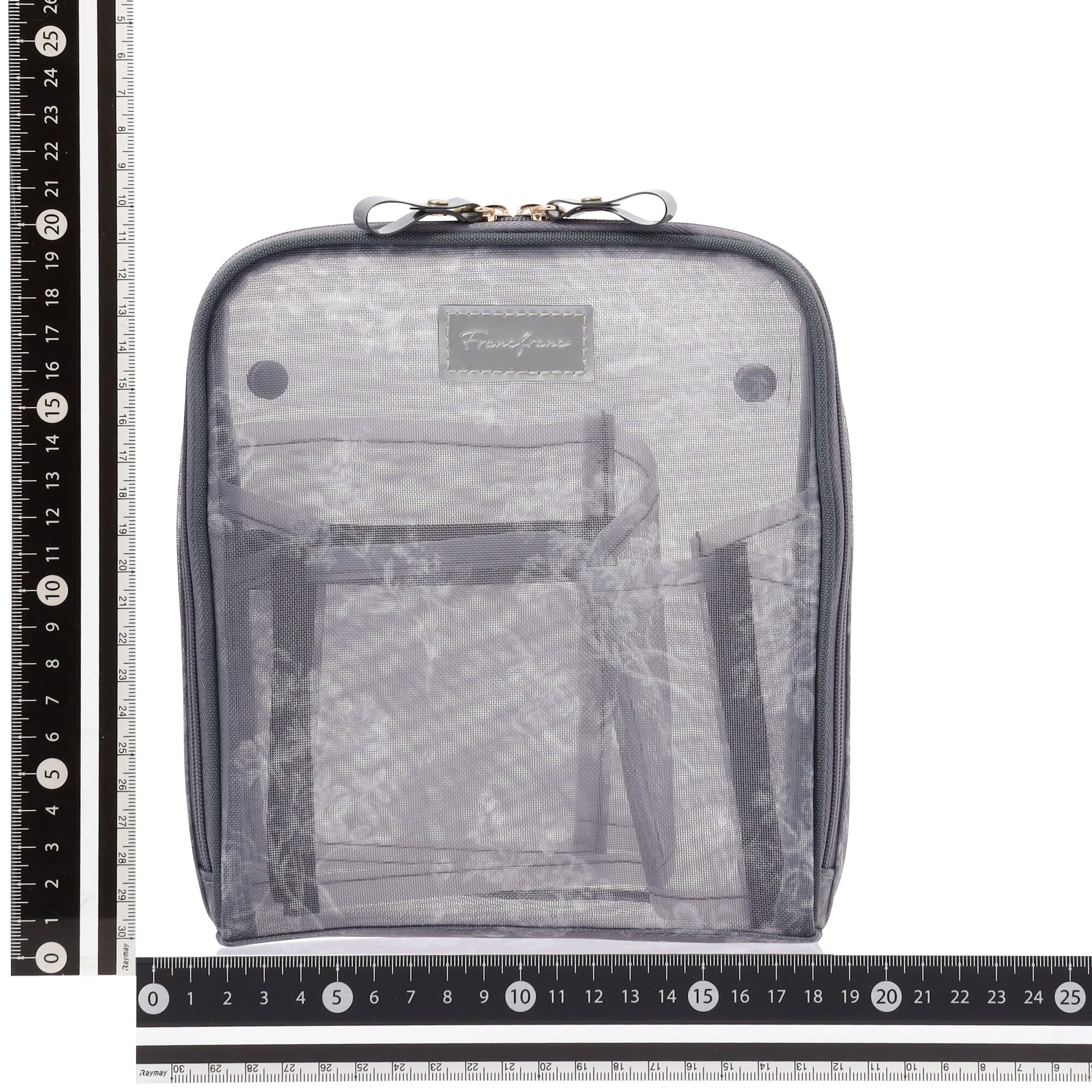 Classic Flower Mesh Tool Stand Pouch Dark Gray