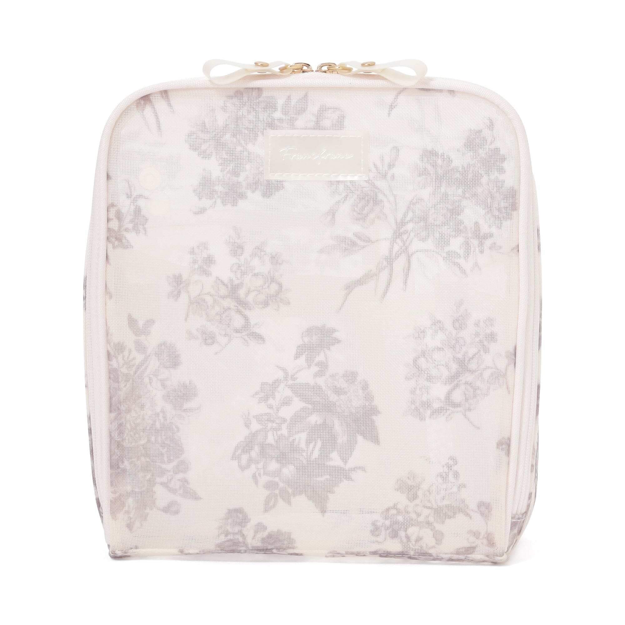 Classic Flower Mesh Tool Stand Pouch Light Pink