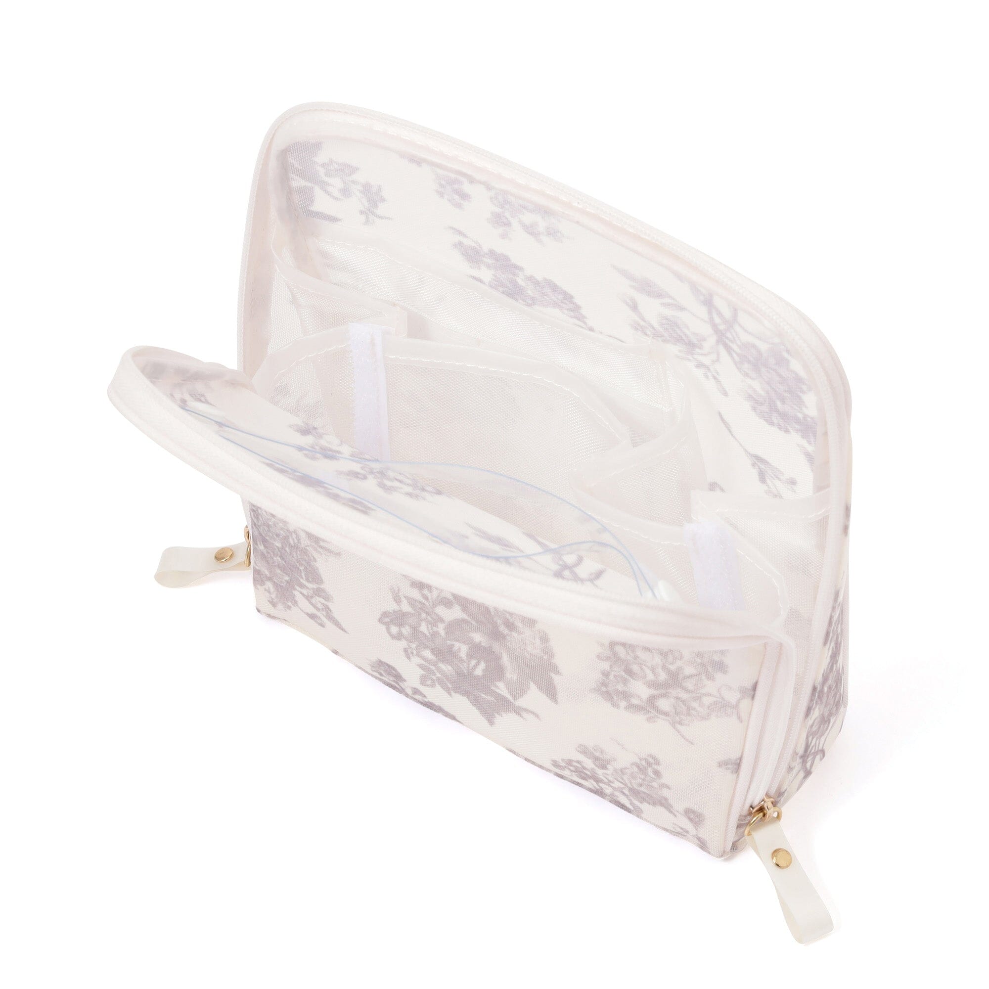 Classic Flower Mesh Tool Stand Pouch Light Pink