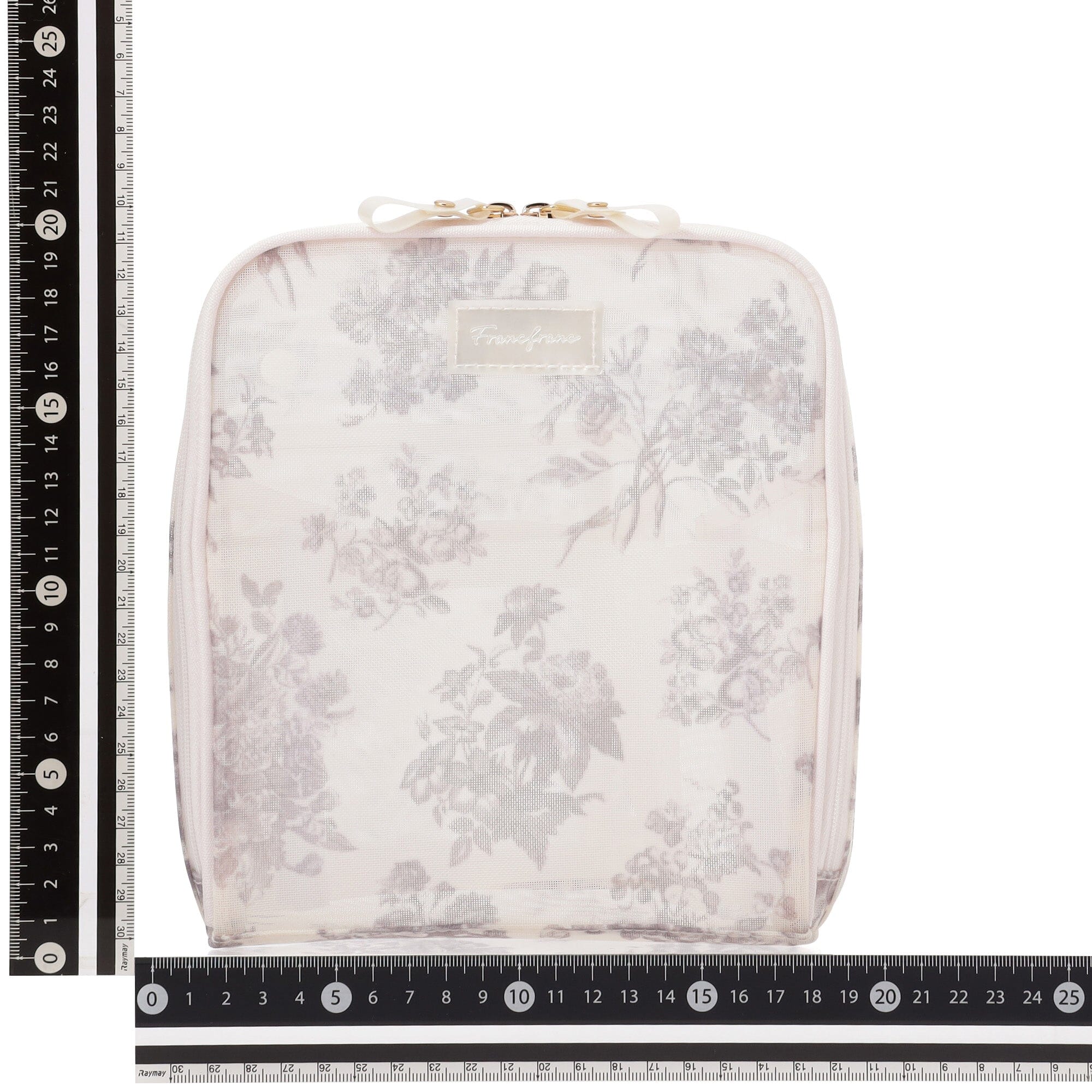 Classic Flower Mesh Tool Stand Pouch Light Pink
