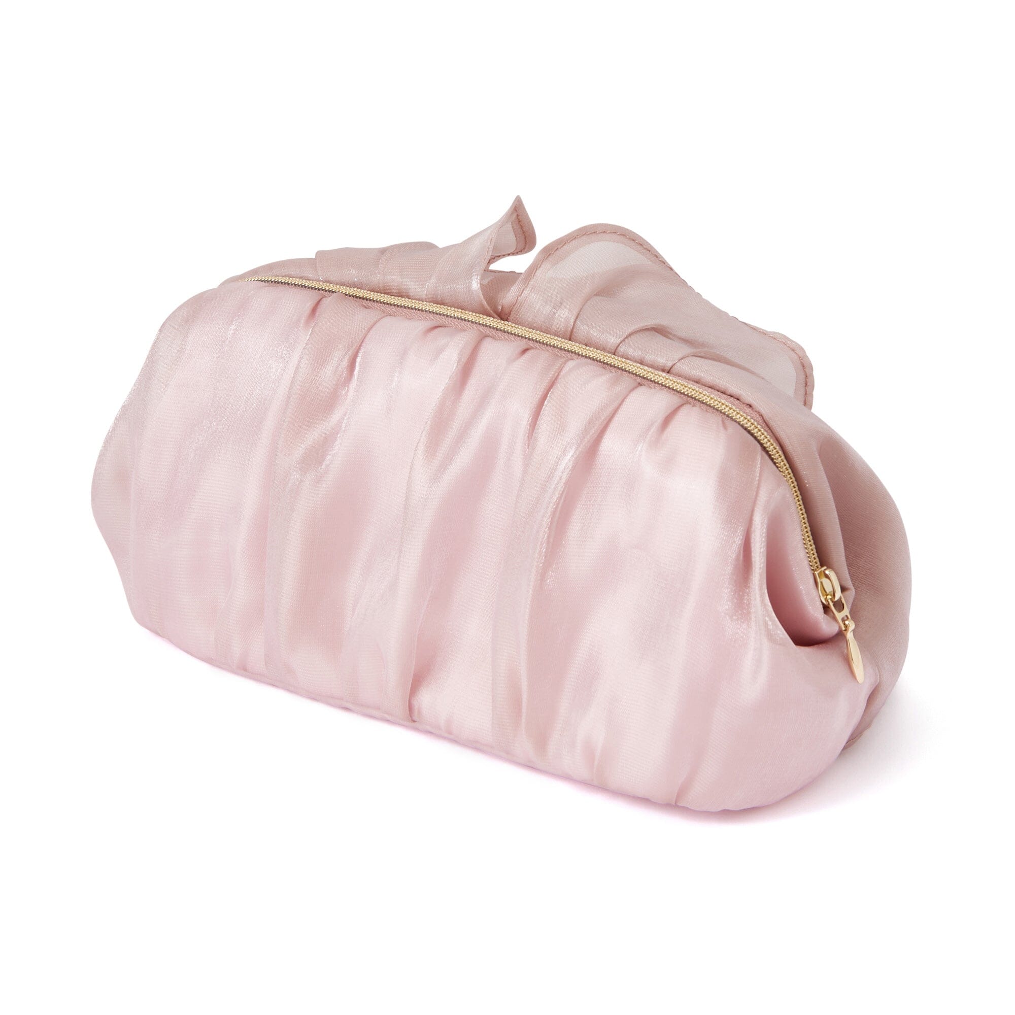 Organdy Flower Wire Pouch Pink