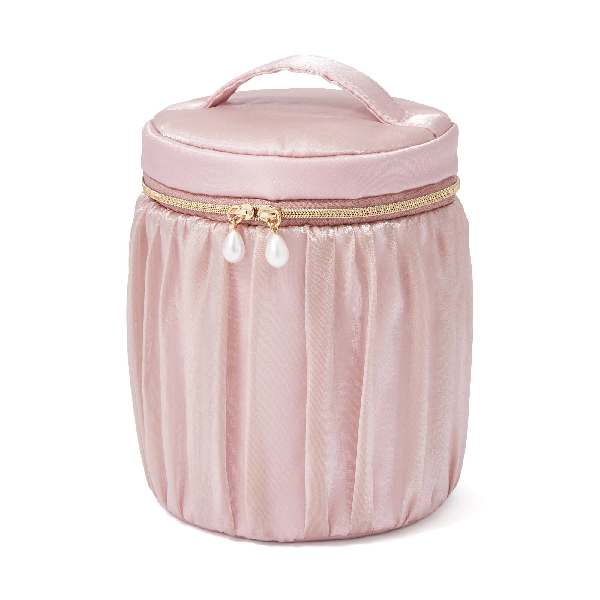 Organdy Flower Vanity Pouch Small Pink