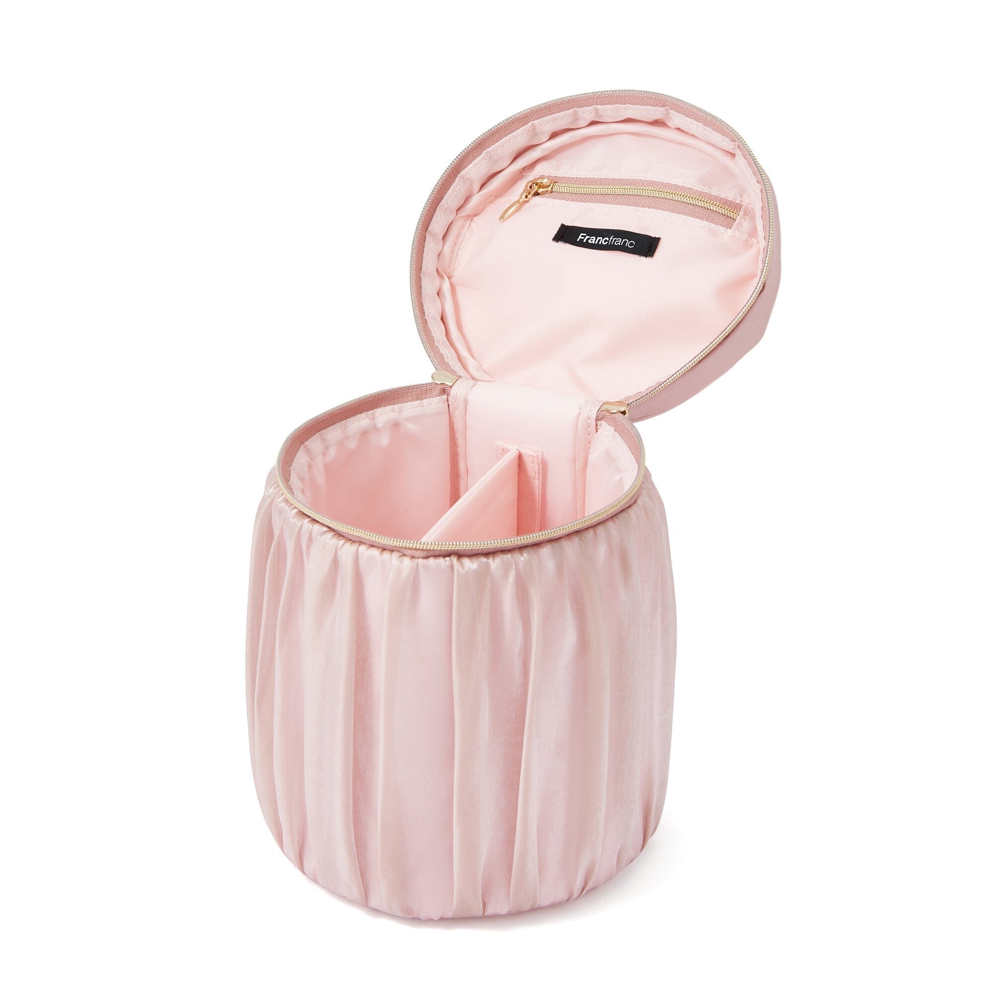Organdy Flower Vanity Pouch Small Pink