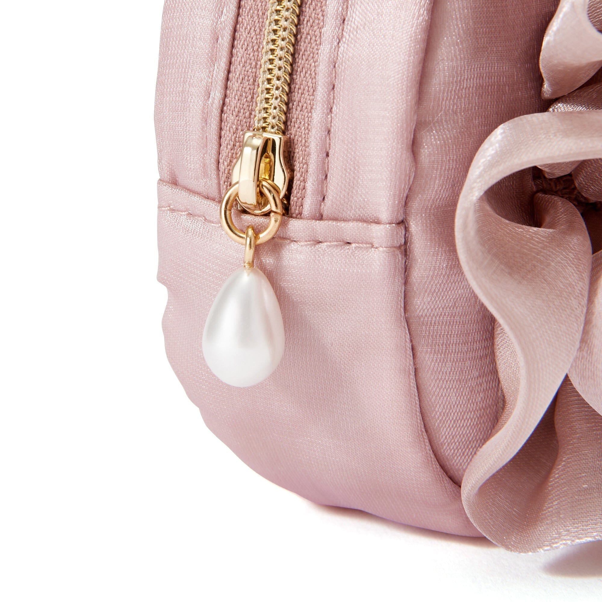 Organdy Flower Mini Pouch Pink