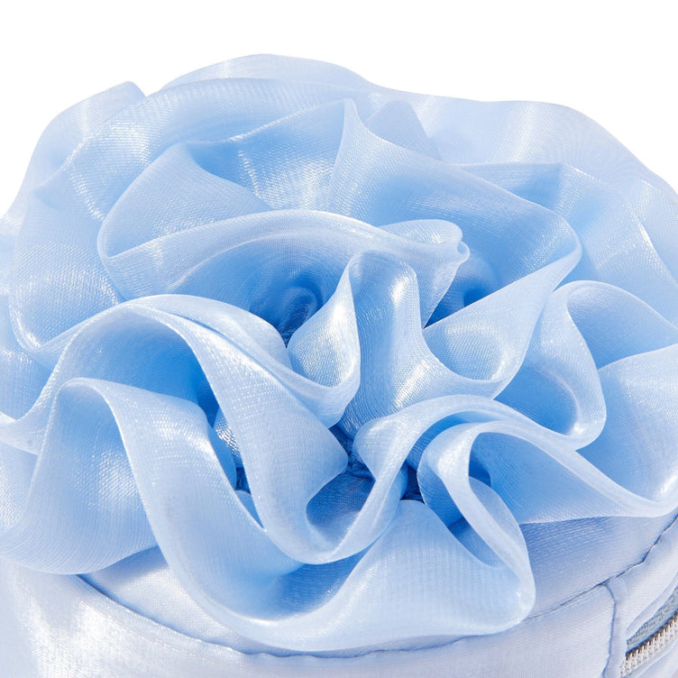 Organdy Flower Mini Pouch Light Blue