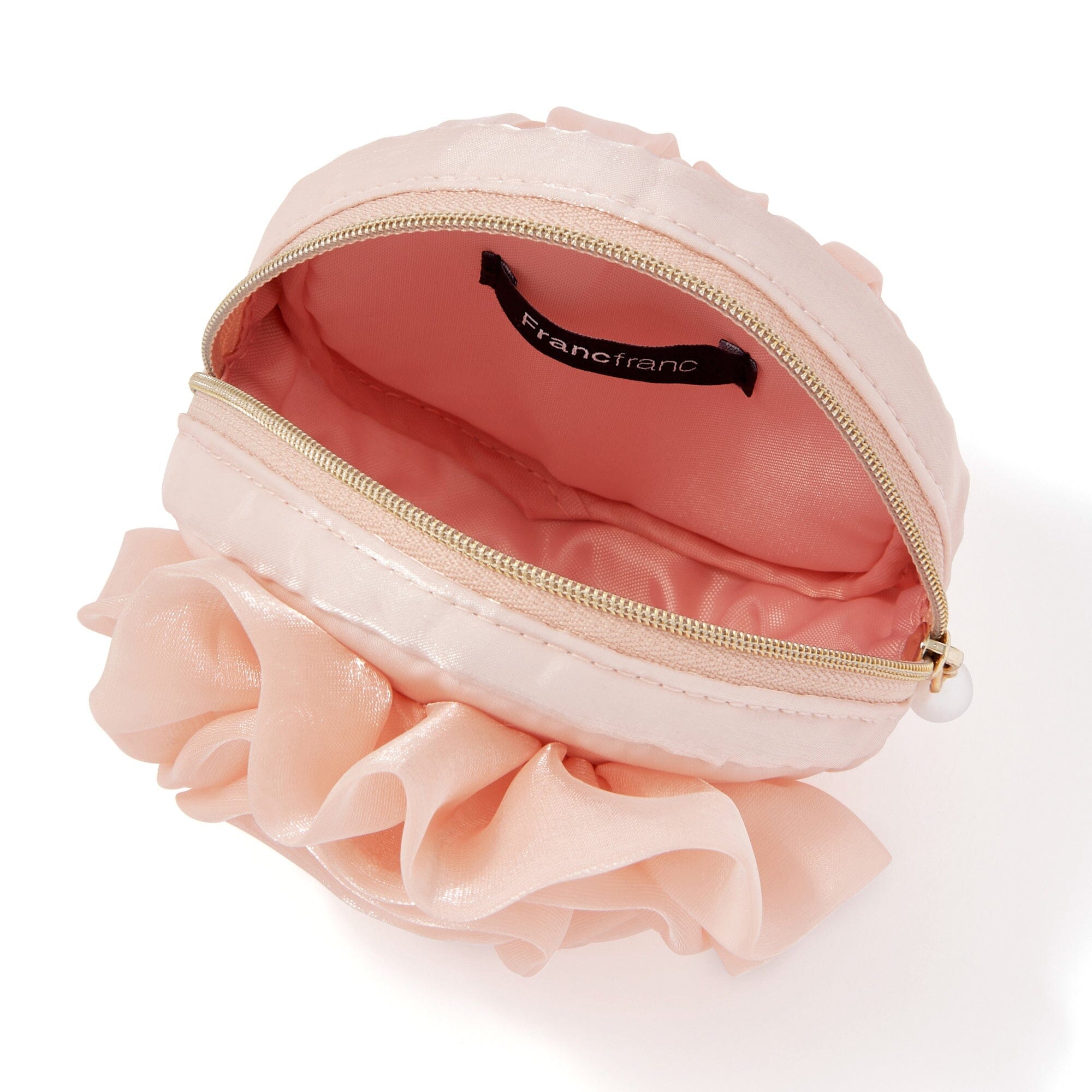 Organdy Flower Mini Pouch Orange