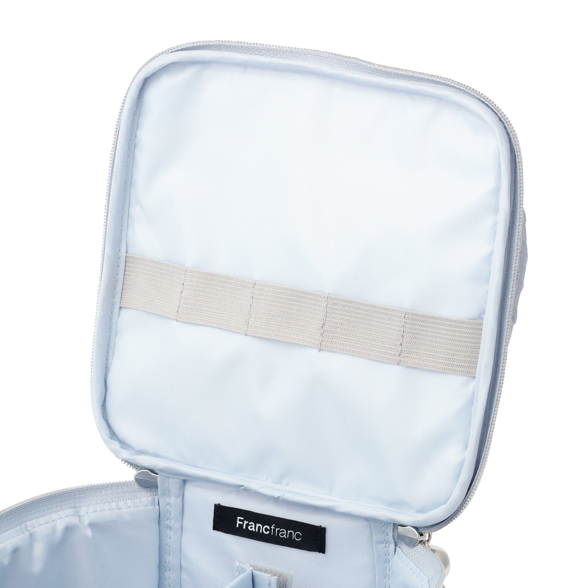 Chiffon Ribbon Vanity Pouch M Light Blue