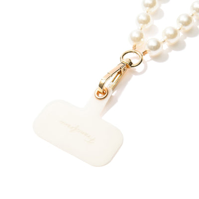 Smartphone strap pearl white