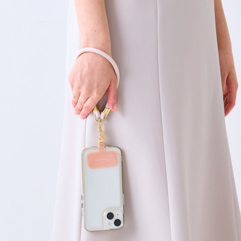 Smartphone hand strap simple pink