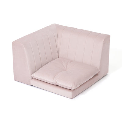 Famille Low Sofa Plus Corner W750×D750×H460mm Pink