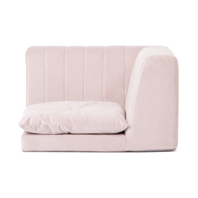 Famille Low Sofa Plus Corner W750×D750×H460mm Pink