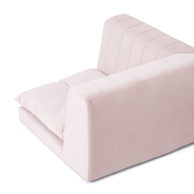 Famille Low Sofa Plus Corner W750×D750×H460mm Pink