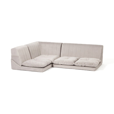 Famille Low Sofa Plus Corner W750×D750×H460mm Grey