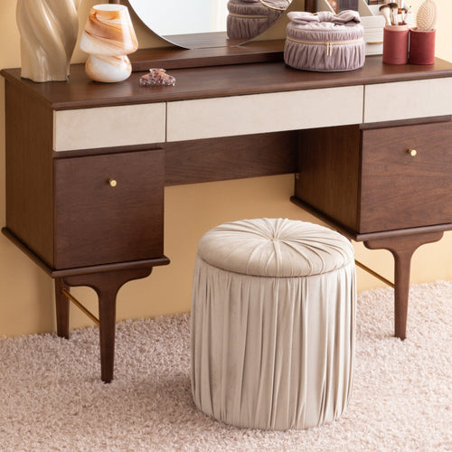 Plisse Stool Gray X Beige