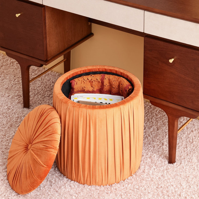 Plisse Stool Orange