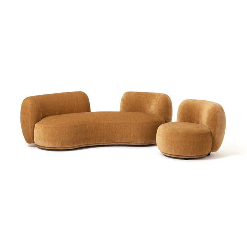 Bonheur Sofa 3 Seat Yellow W2000×D950×H630