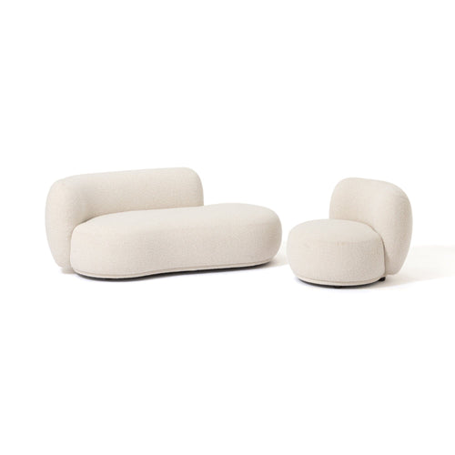 Bonheur Sofa 2 Seat White W1650×D860×H630