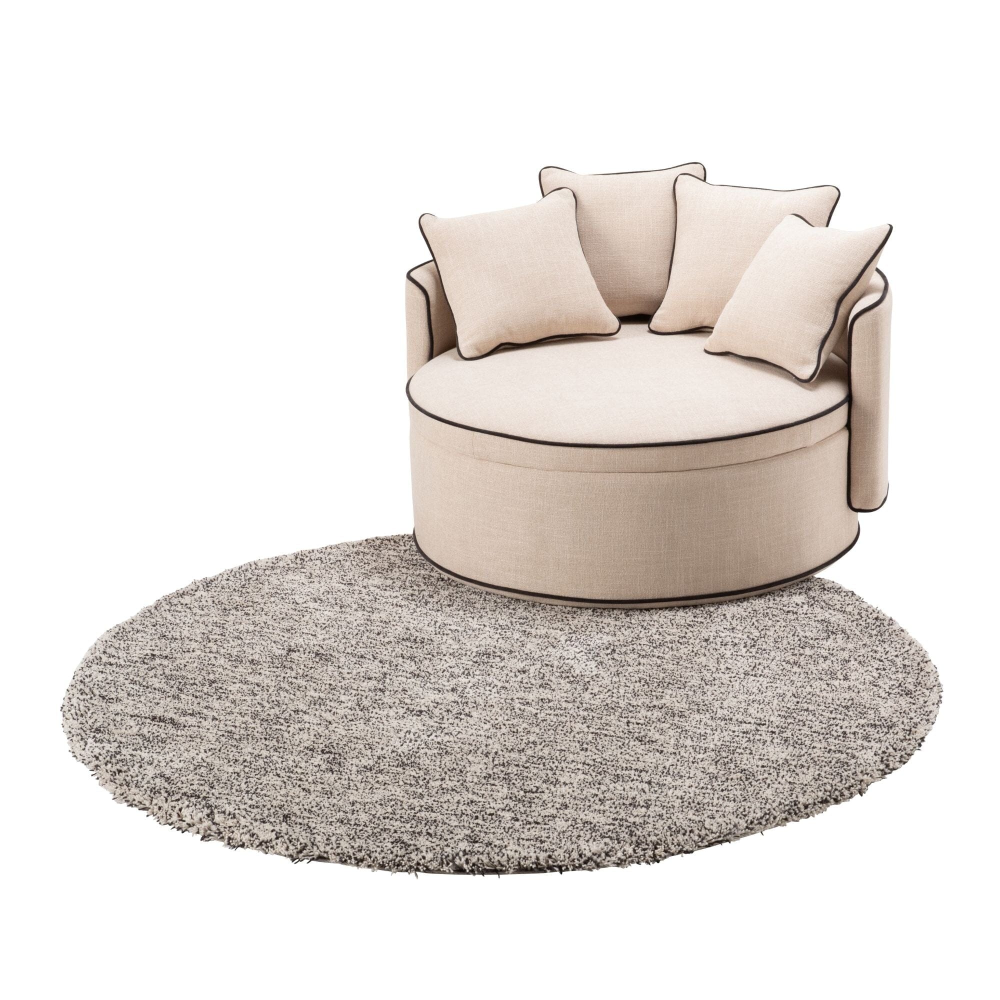 Nook Sofa Round Light Beige