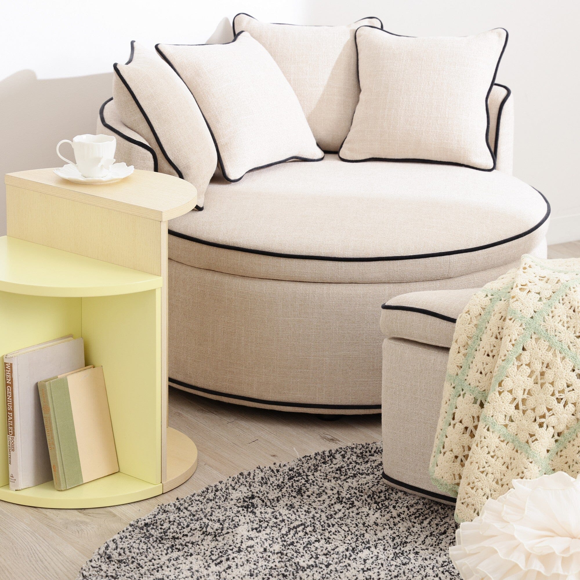 Nook Sofa Round Light Beige