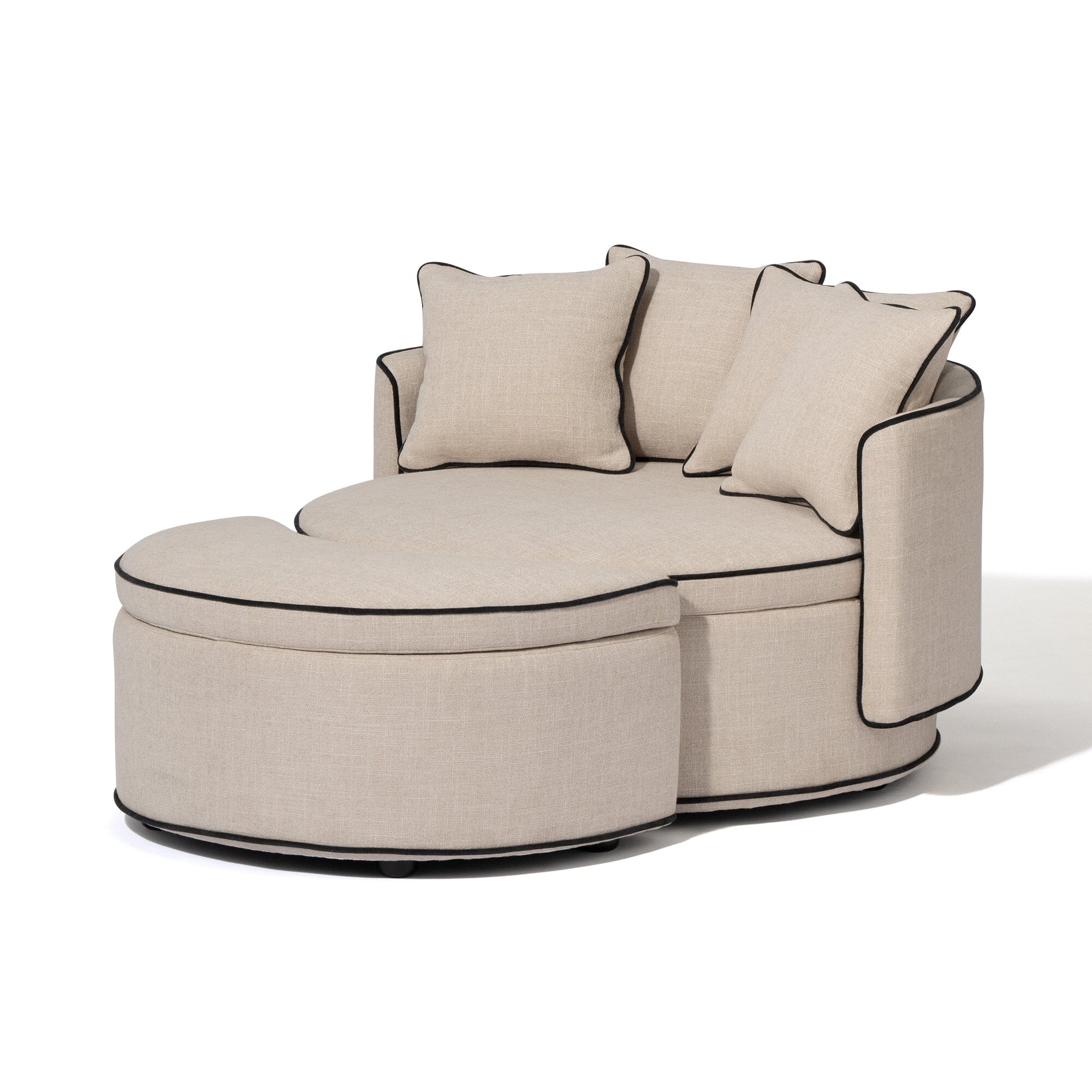 Nook Sofa Round Light Beige