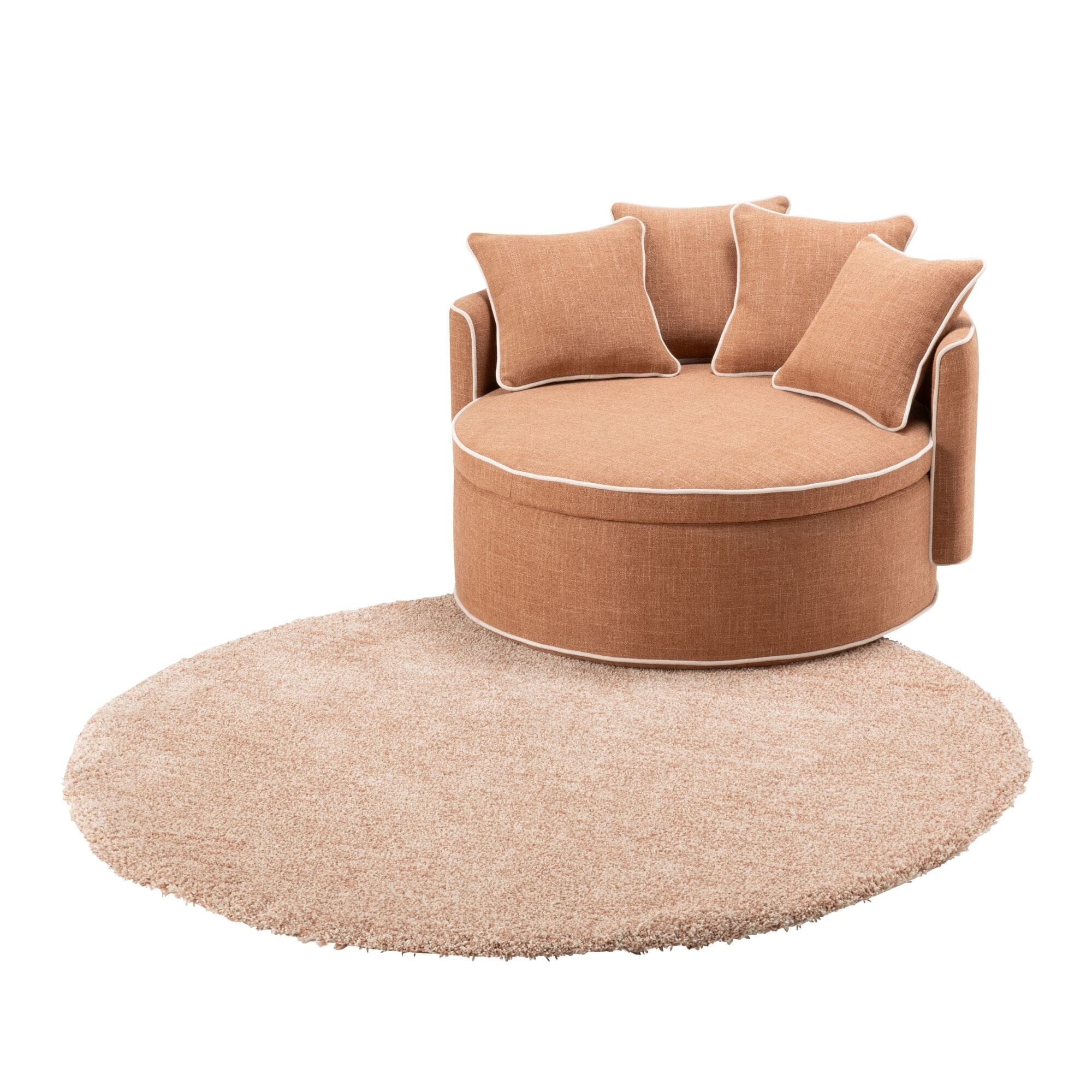 Nook Sofa Round Light Brown