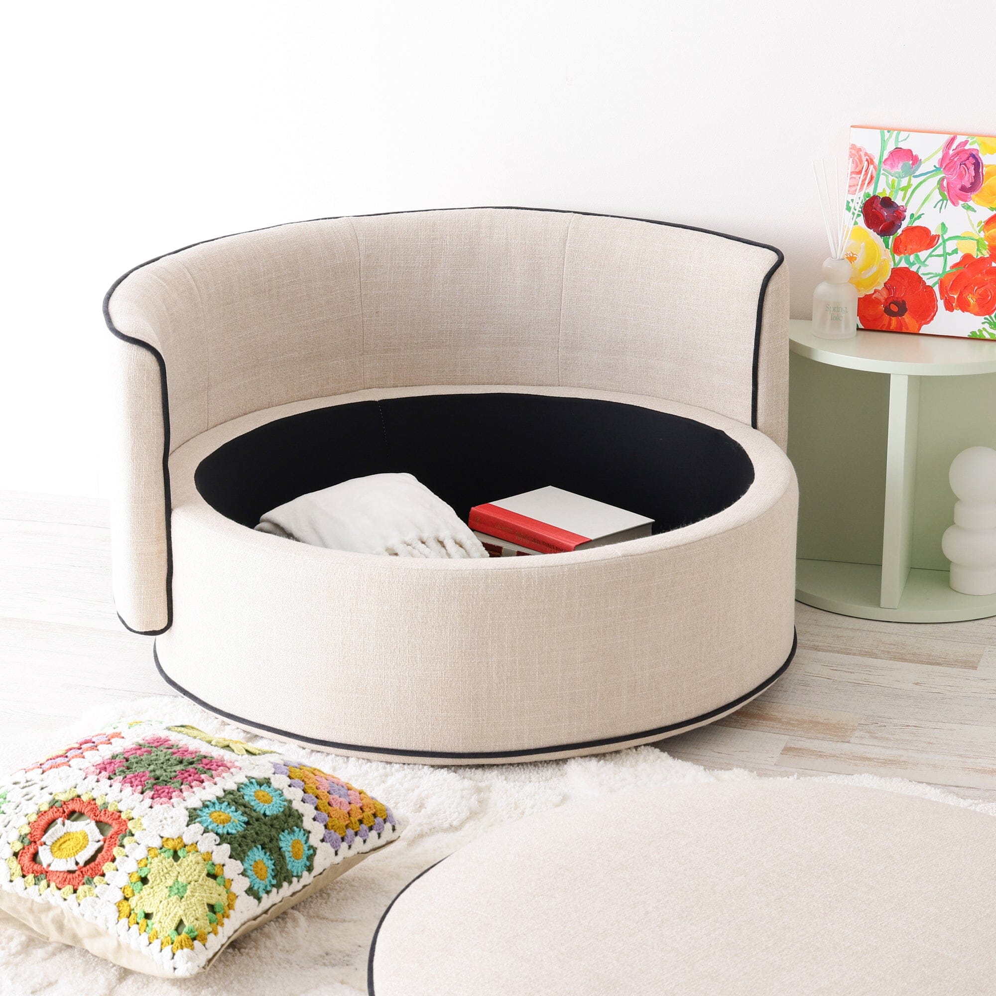 Nook Sofa Round Light Brown