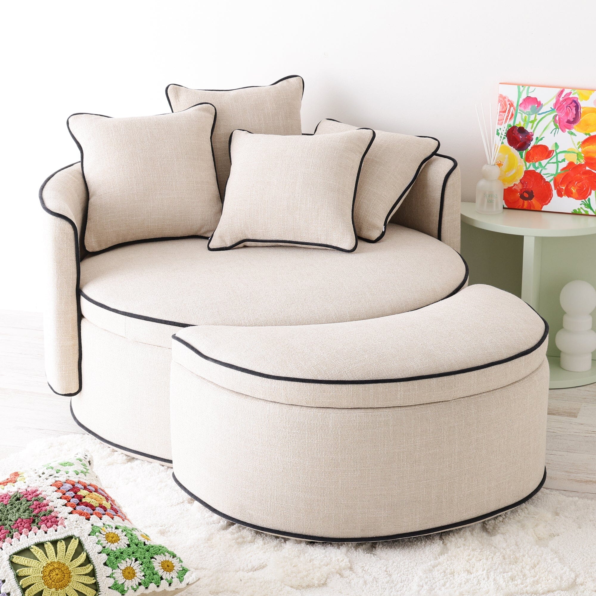 Nook Ottoman Light Beige
