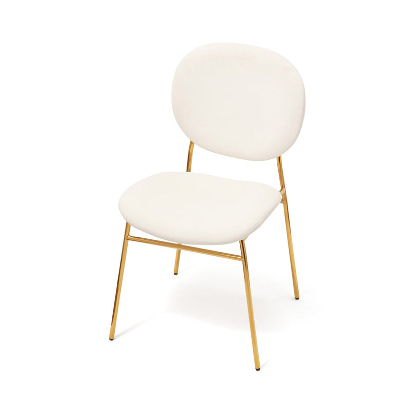 Belle Chair White 500 × 560 × 810 Gold