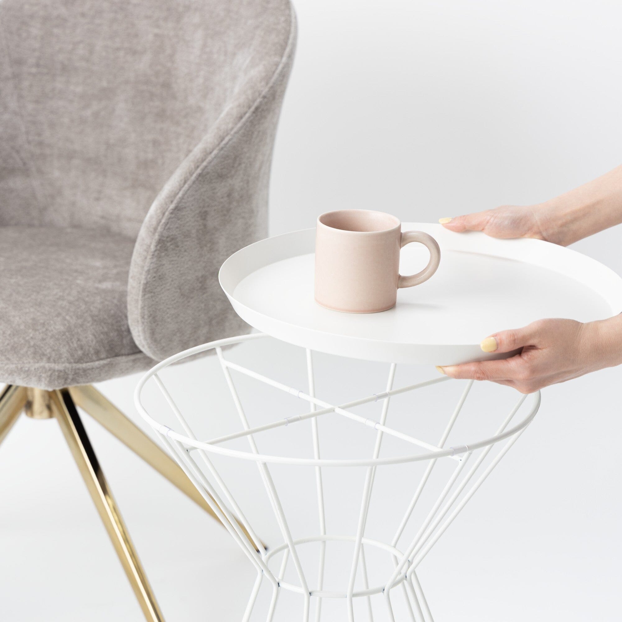 Torazo Side Table White
