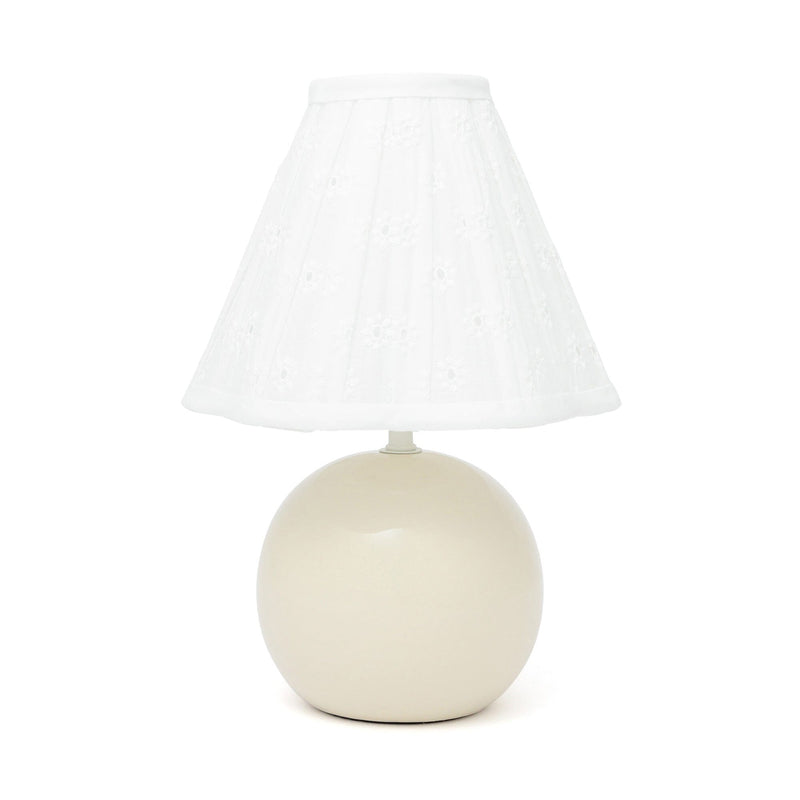 Lace Shade Mini Lamp White