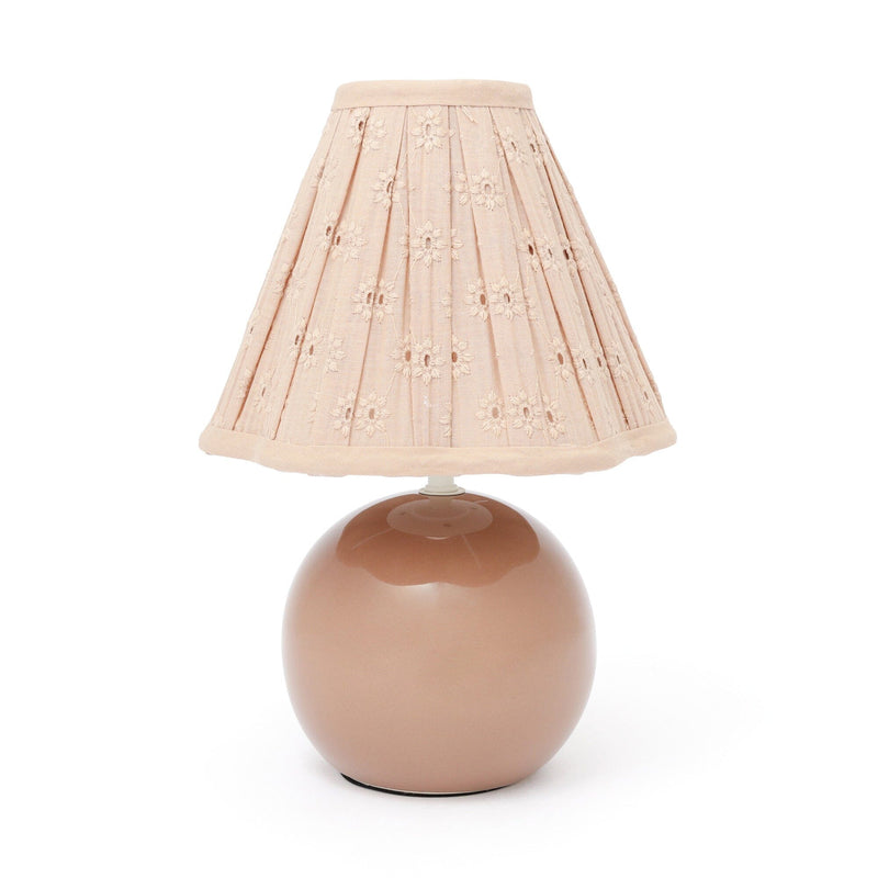 Lace Shade Mini Lamp Brown