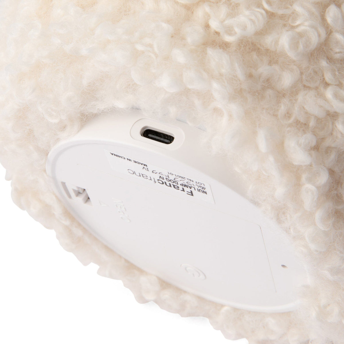 Nui Lamp Dog Ivory