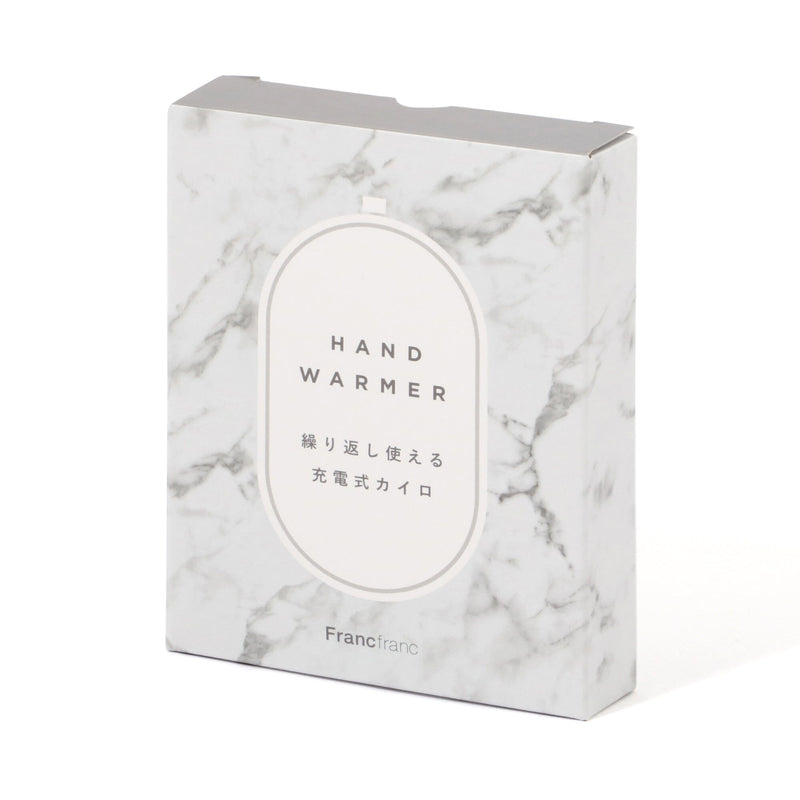 Hand Warmer Marble White